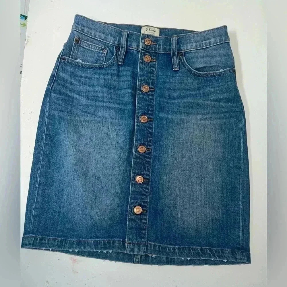 J.Crew Women's‎ Trademark Denim Skirt Sz 26